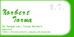 norbert torma business card